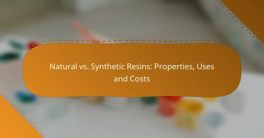 Natural vs. Synthetic Resins: Properties, Uses and Costs