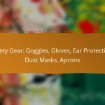 Safety Gear: Goggles, Gloves, Ear Protection, Dust Masks, Aprons