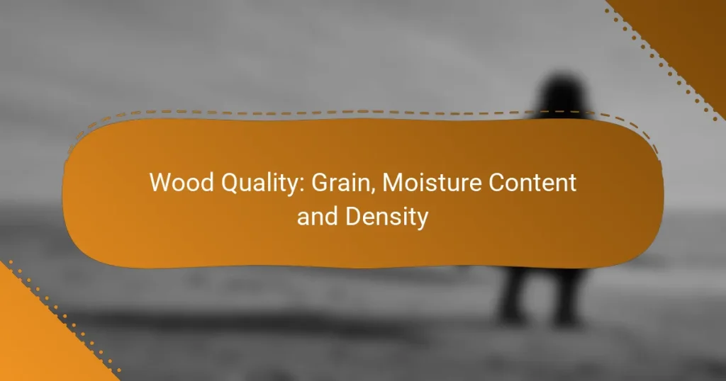 Wood Quality: Grain, Moisture Content and Density