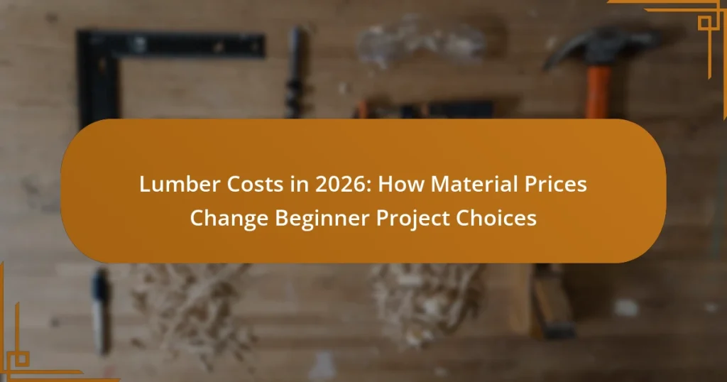Lumber Costs in 2026: How Material Prices Change Beginner Project Choices