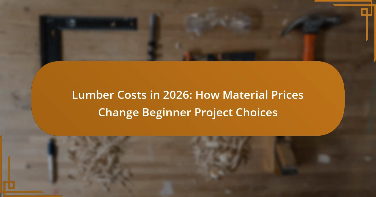 Lumber Costs in 2026: How Material Prices Change Beginner Project Choices