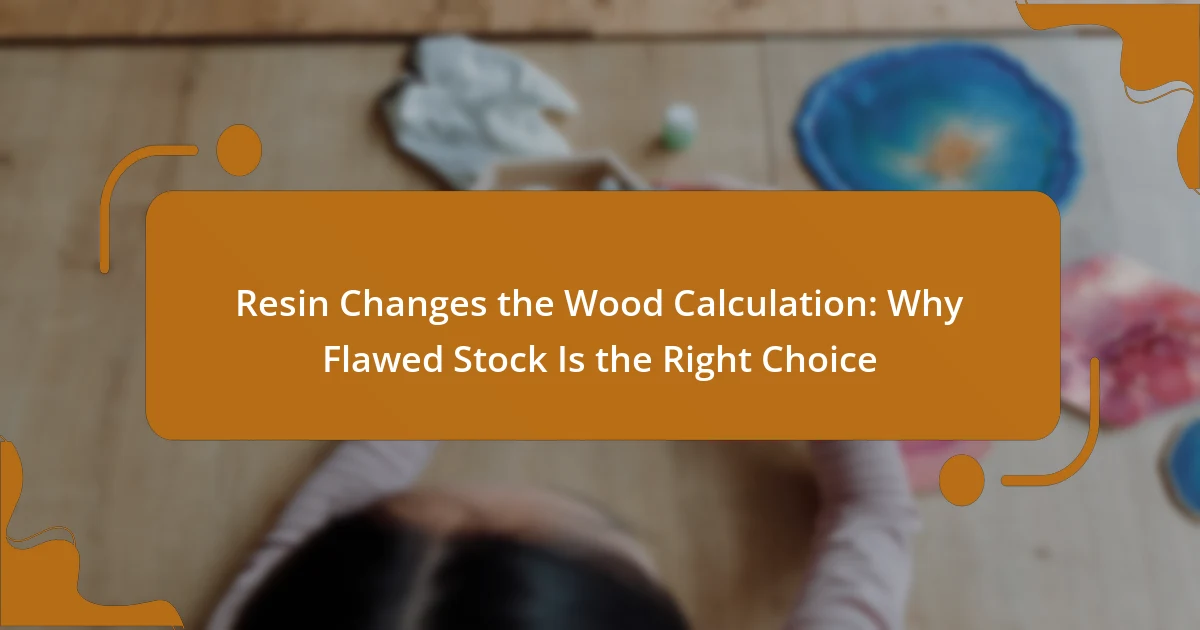 Resin Changes the Wood Calculation: Why Flawed Stock Is the Right Choice